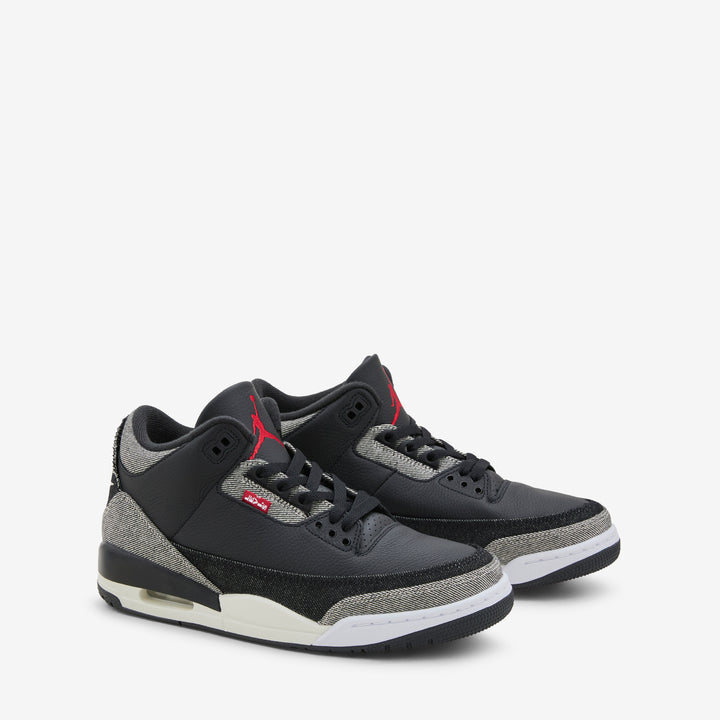 Levi's x Air Jordan 3 Denim | Black | Gym Red Front