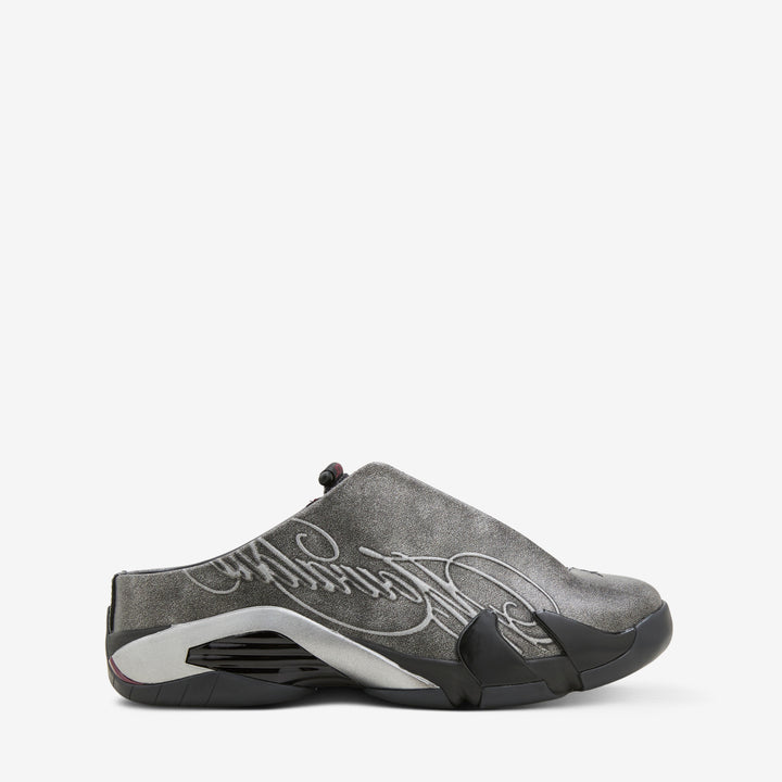 Mowalola x Air Jordan 14 Retro Mule Black | Metallic Silver | Burnt Red