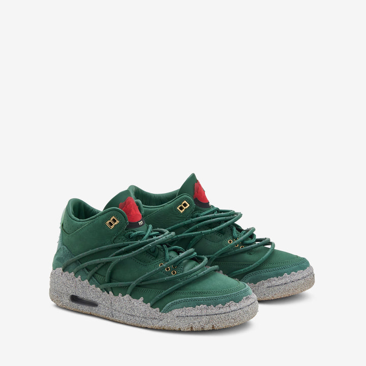 Teyana Taylor x Women's Air Jordan 3 'Concrete Rose' Fir | Fire Red | Gorge Green | Cement Grey Front