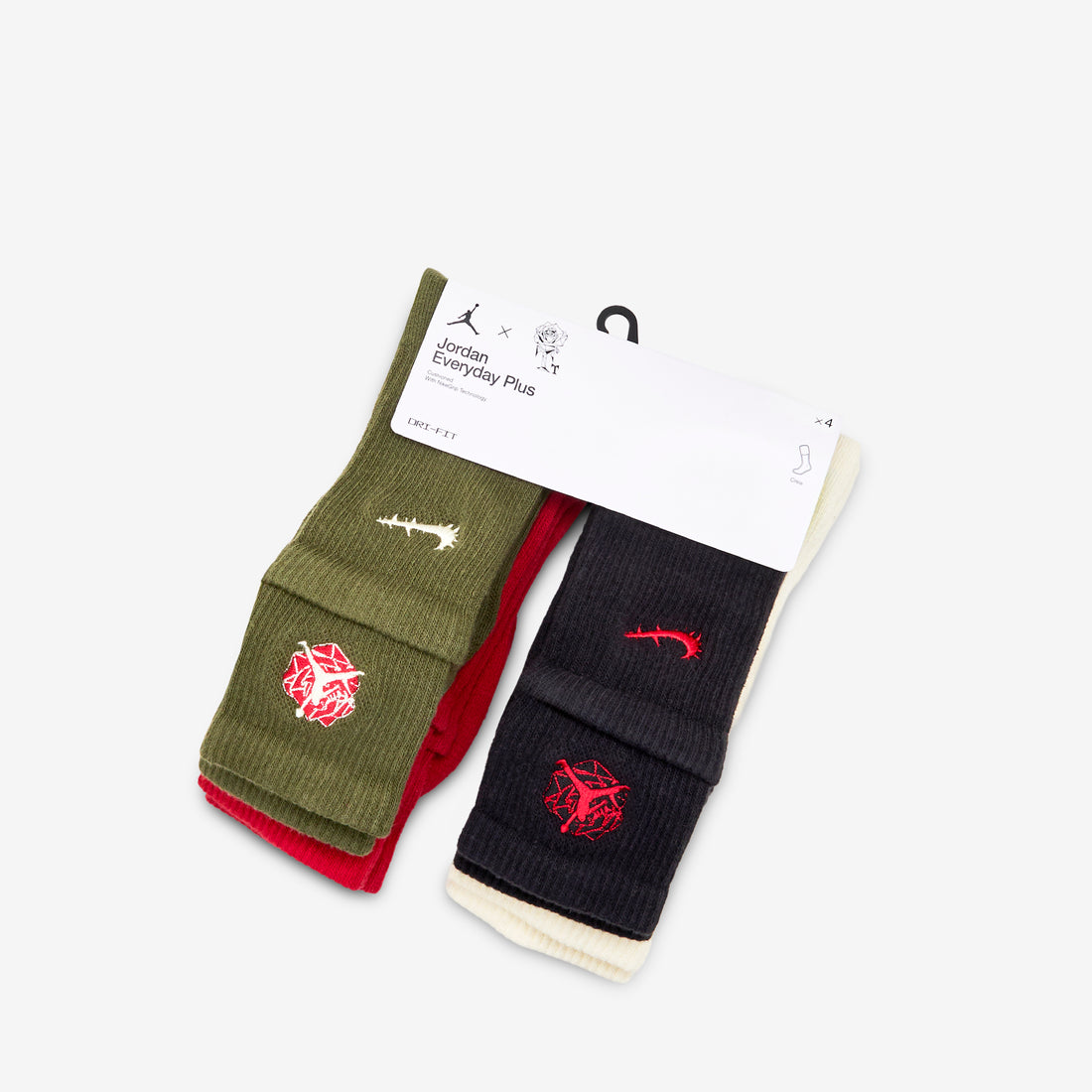 Teyana Taylor x Everyday Plus Cushioned Crew Socks 4-Pack Multi-Color Jumpers