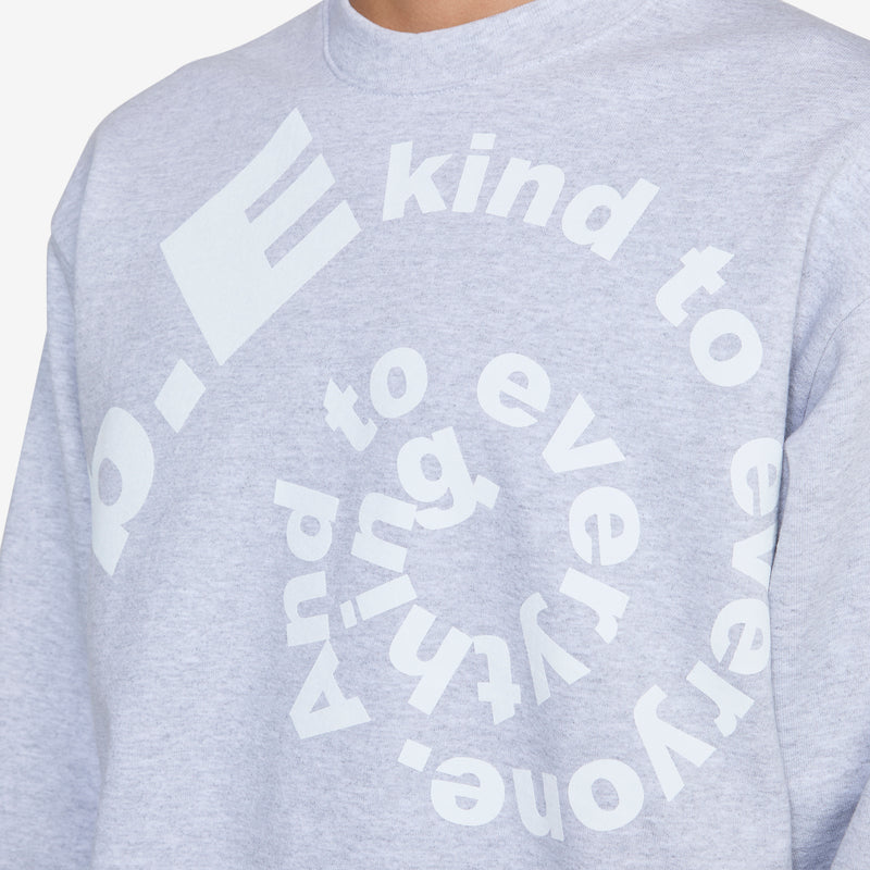 b.E Kind Swirl Crewneck Sweatshirt Heather Grey Jumpers