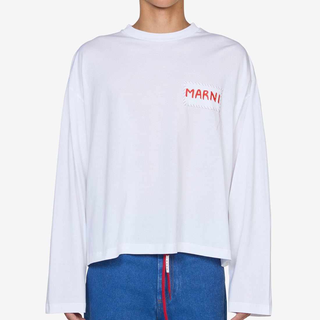 Stitch Logo Longsleeve T-Shirt Lily White Tees