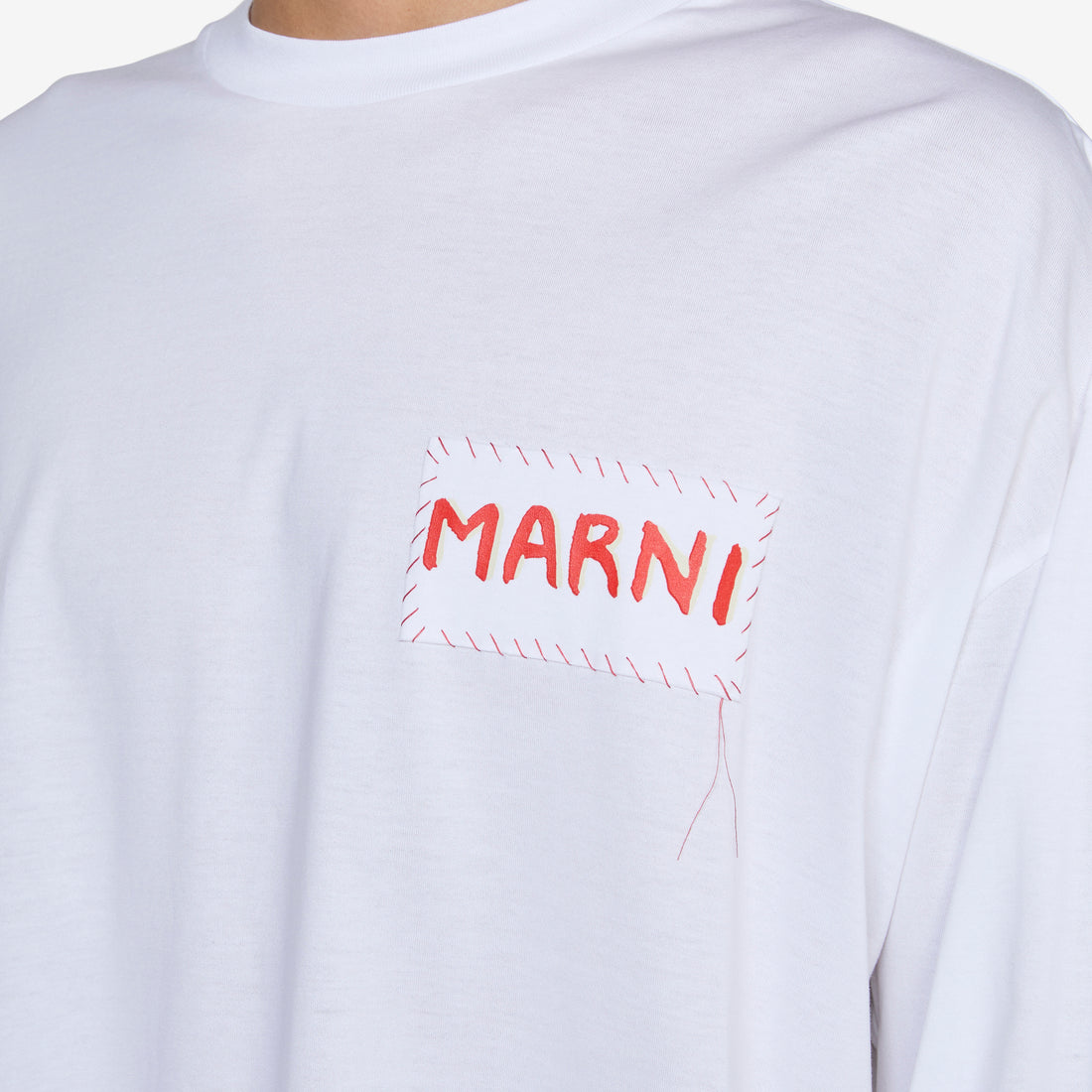 Stitch Logo Longsleeve T-Shirt Lily White Tees