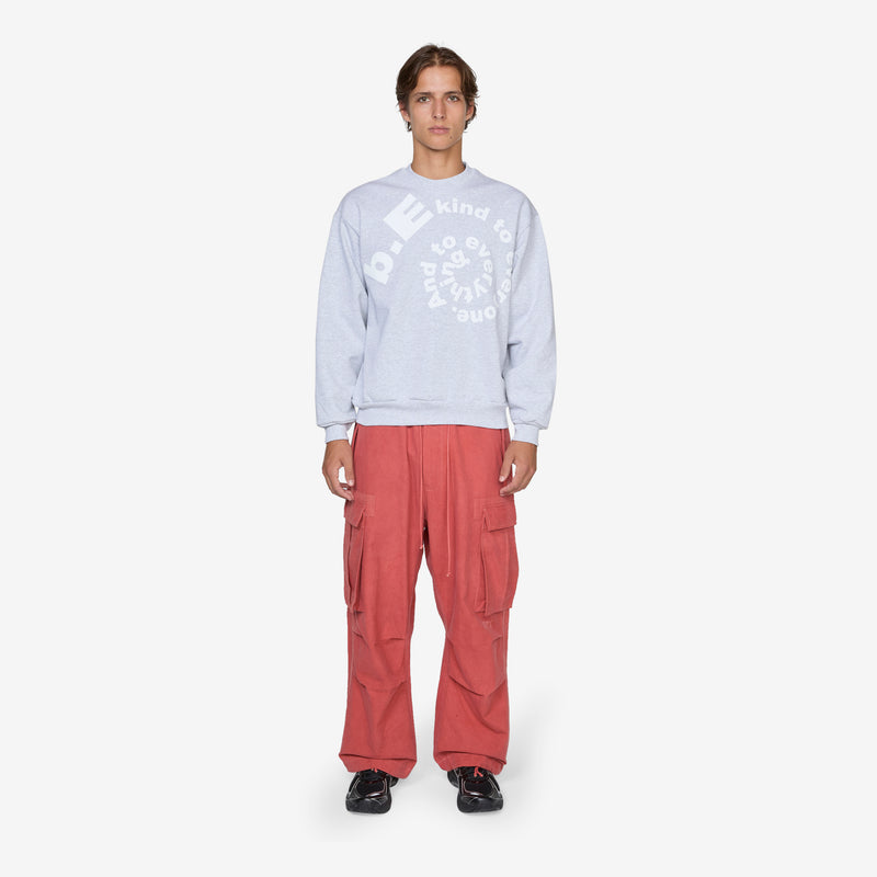 b.E Kind Swirl Crewneck Sweatshirt Heather Grey Jumpers