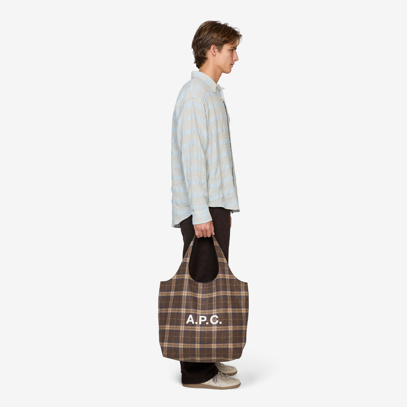 Ninon Tote Tartan Brown Bags