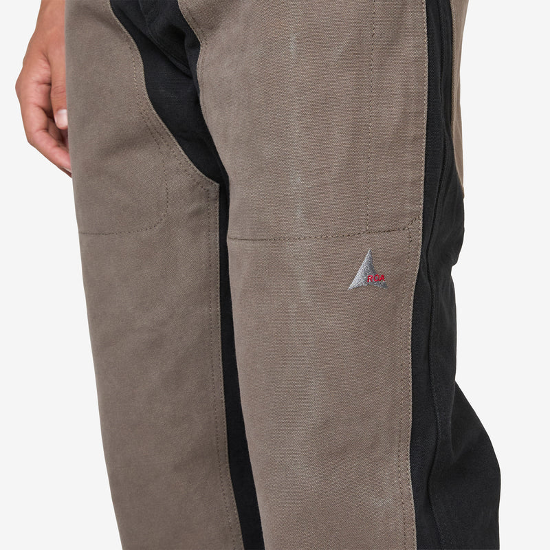 Fomes Double Knee Washed Canvas Pant Black Grey Pants