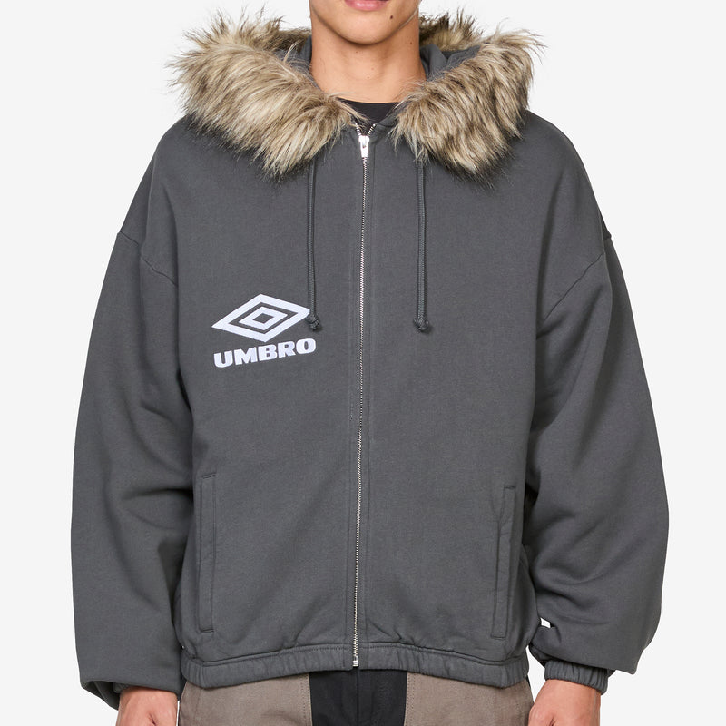 Fur Masked Hoodie Dark Grey Jumpers