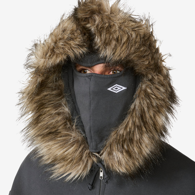 Fur Masked Hoodie Dark Grey Jumpers