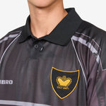 Distressed Spycam Polo Purple Black