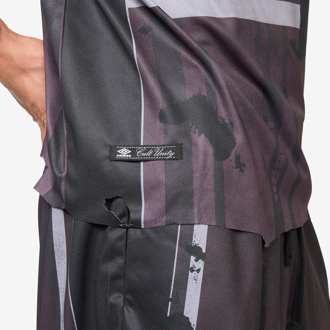 Distressed Spycam Polo Purple Black Shirts