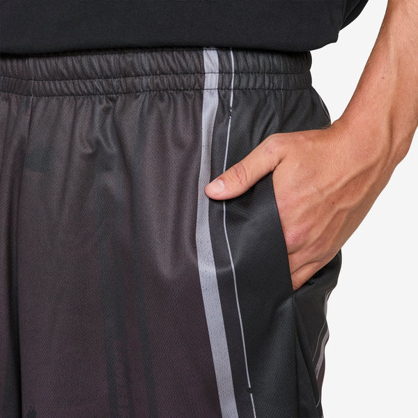 Distressed Shorts Purple Black Shorts