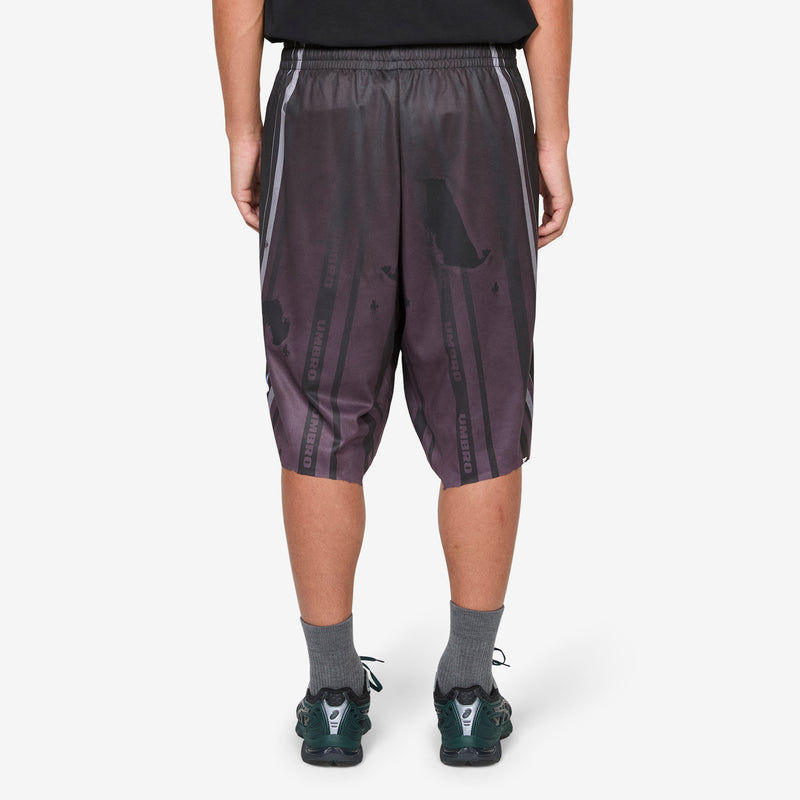 Distressed Shorts Purple Black Shorts