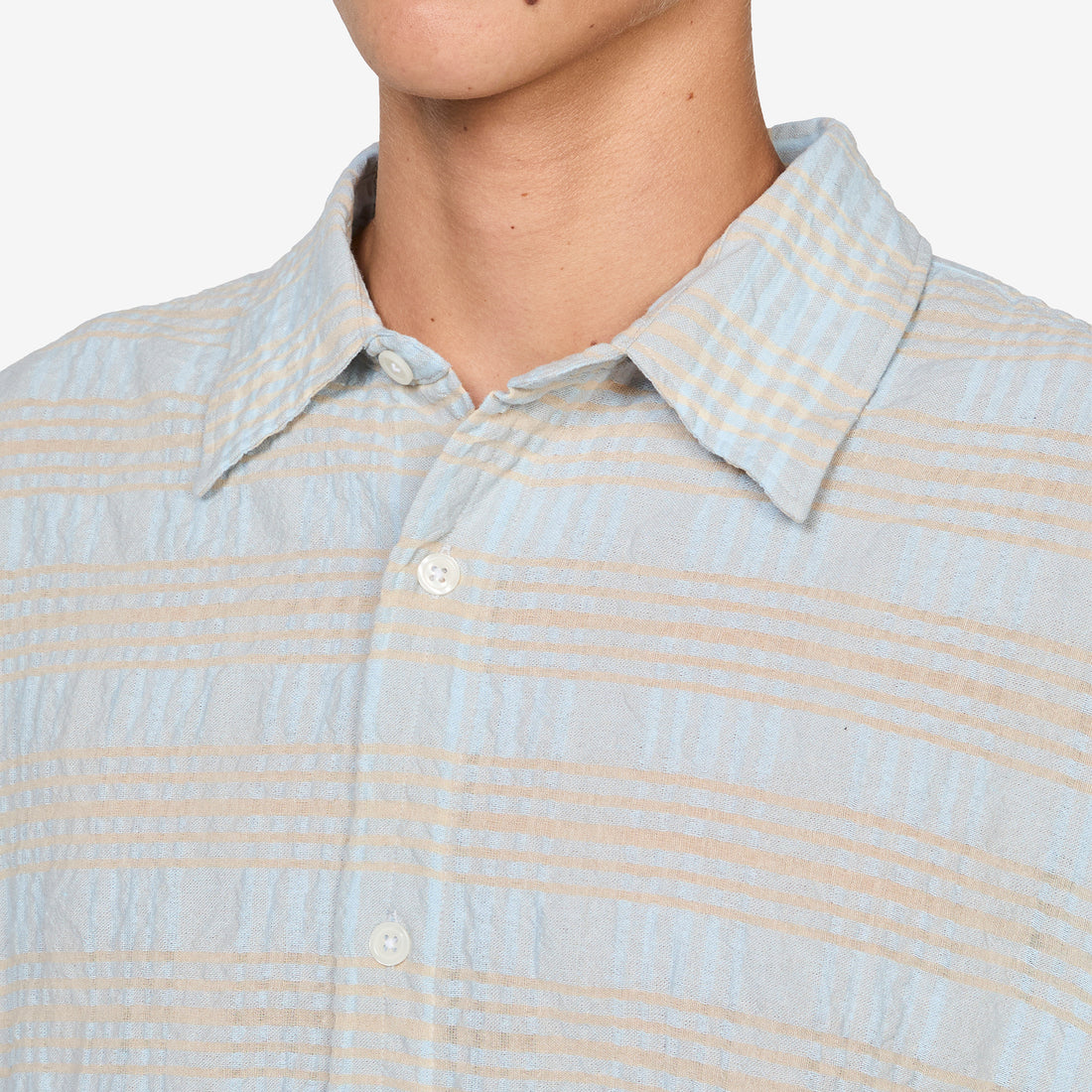 Exact Shirt Pale Blue Structured Check Shirts
