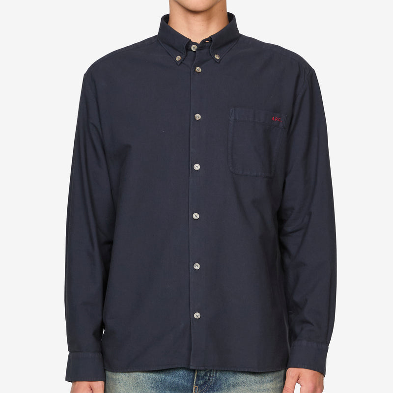 Mateo Logo Shirt Dark Navy Shirts