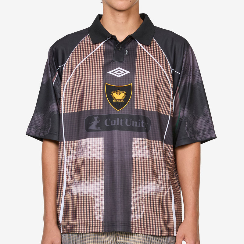 Cult Unity Check Polo Beige Black Shirts