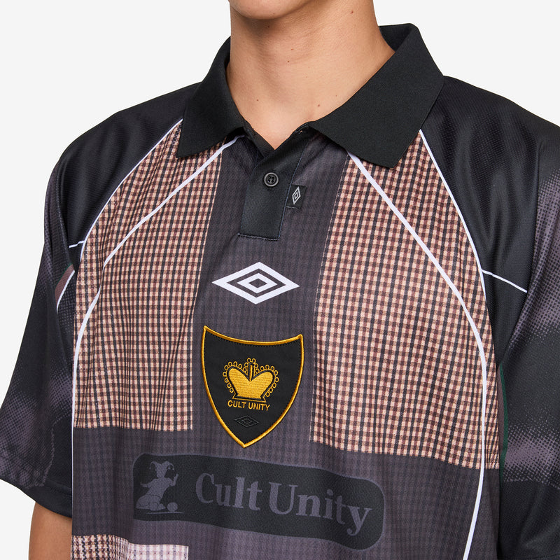 Cult Unity Check Polo Beige Black Shirts