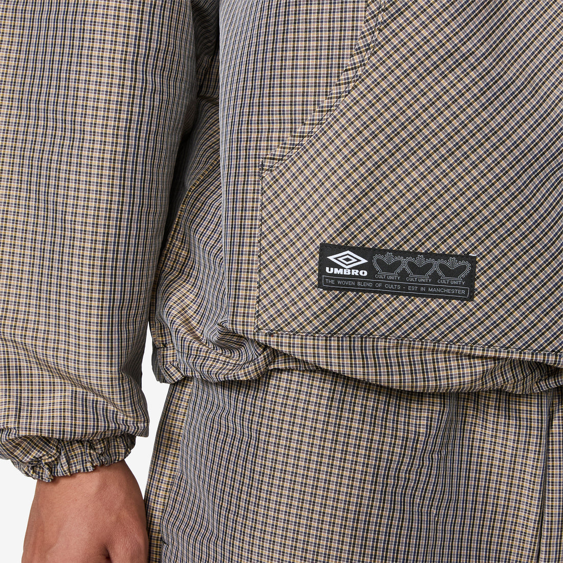 Masked Check Anorak Beige Black Jackets