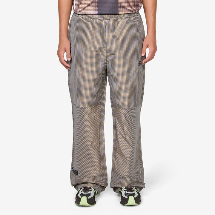 Check Track Pants Beige Black Front