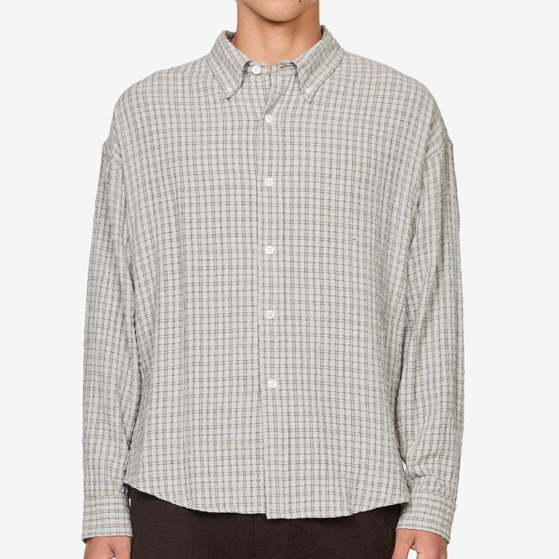 Button Down Shirt Grey Generation Check Shirts