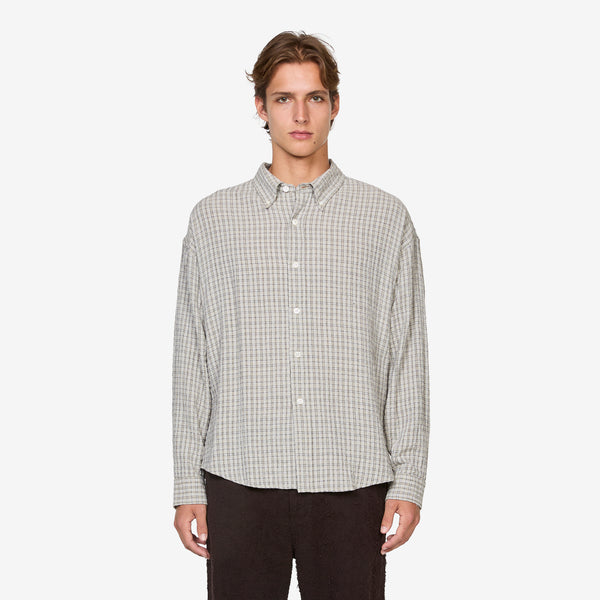 Button Down Shirt Grey Generation Check Shirts