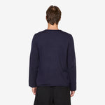 Intarsia Knit Sweater Navy