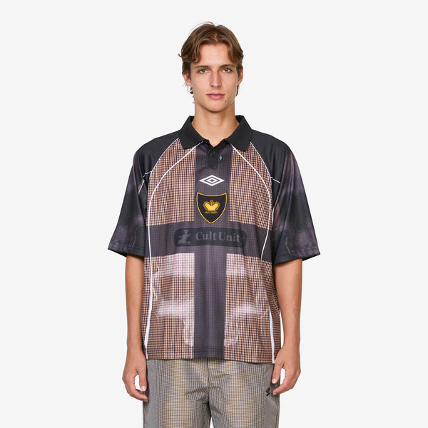 Cult Unity Check Polo Beige Black Shirts