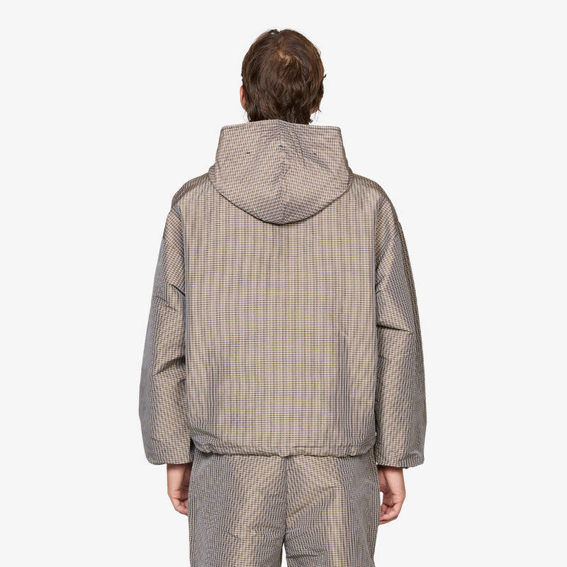 Masked Check Anorak Beige Black Jackets