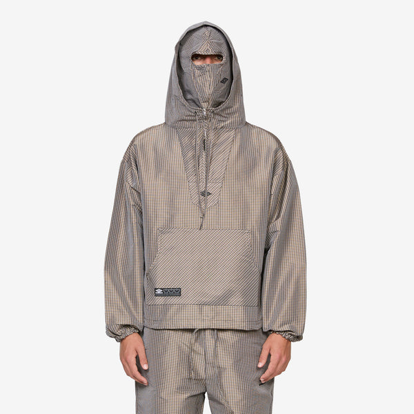 Masked Check Anorak Beige Black Jackets
