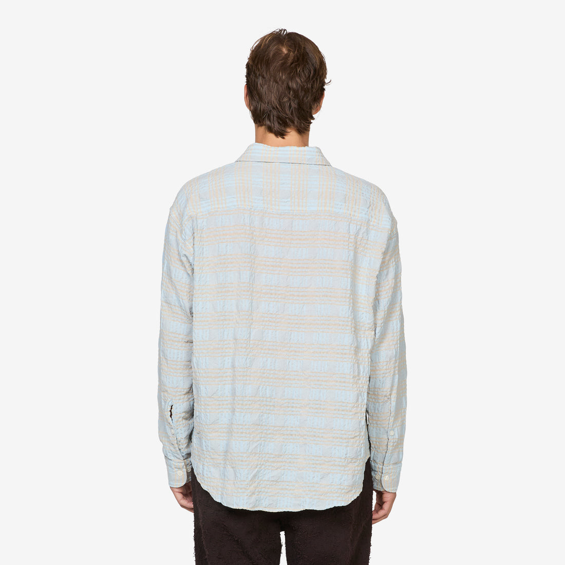 Exact Shirt Pale Blue Structured Check Shirts