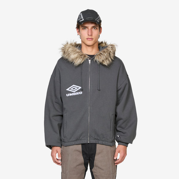 Fur Masked Hoodie Dark Grey Jumpers