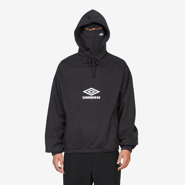 OG Logo Mask Hoodie Washed Black Jumpers
