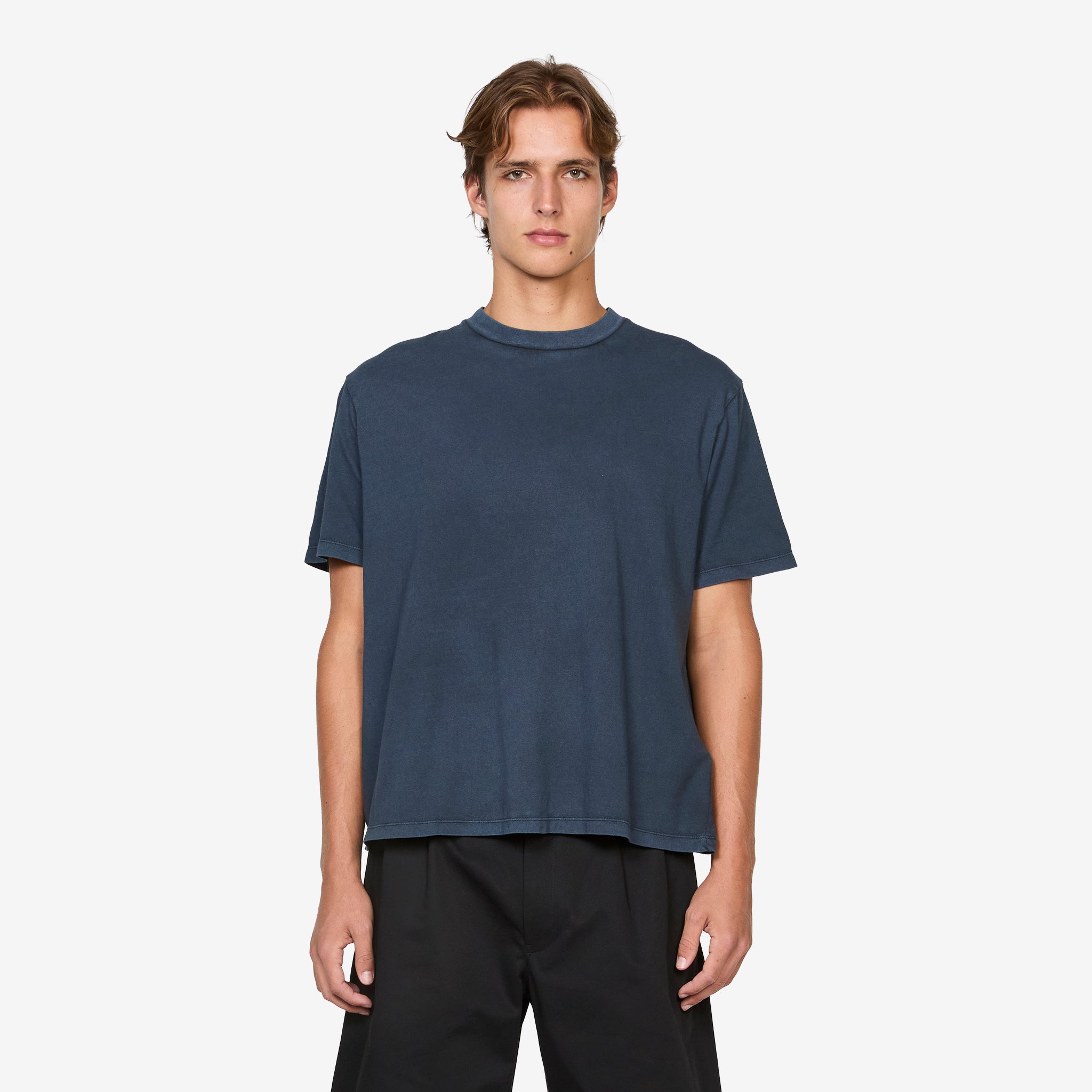 Box T-Shirt Worn Blue Legacy Jersey – Above The Clouds