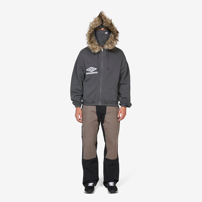 Fur Masked Hoodie Dark Grey Jumpers