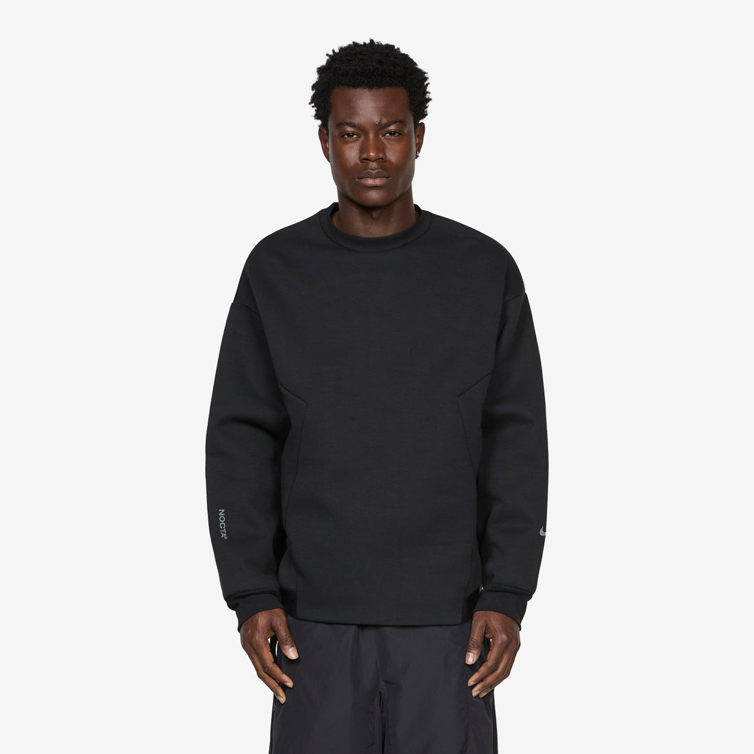NOCTA Trapezoid Cut Crew-Neck Sweatshirt Black | Refblk Shirts