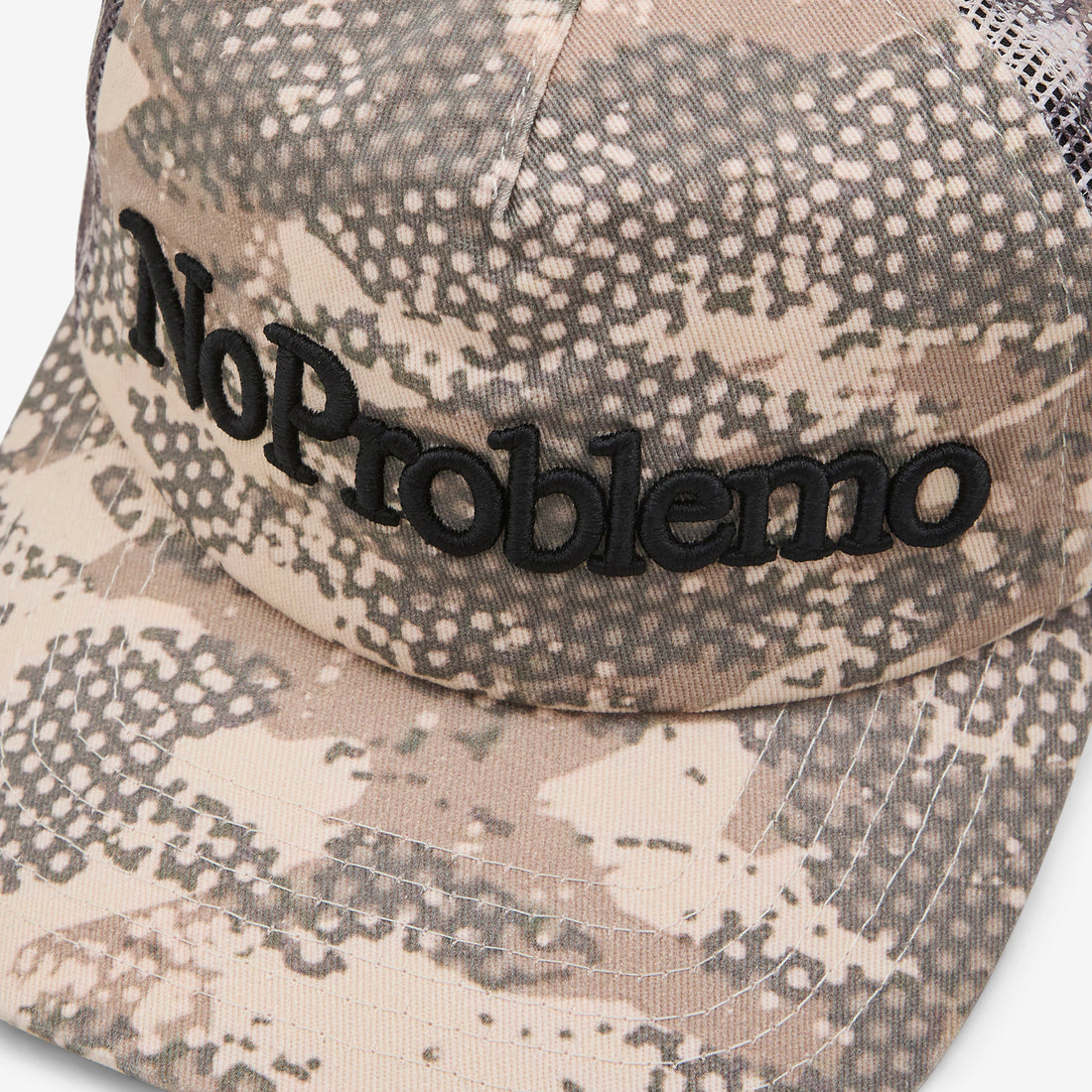 No Problemo Forest Trucker Cap Light Camo Headwear