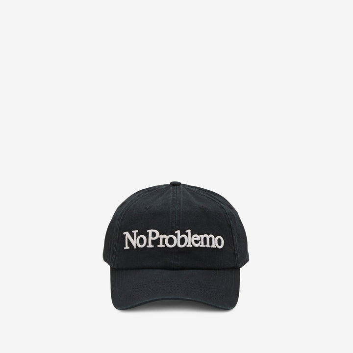 No Problemo Cap Washed Black Front
