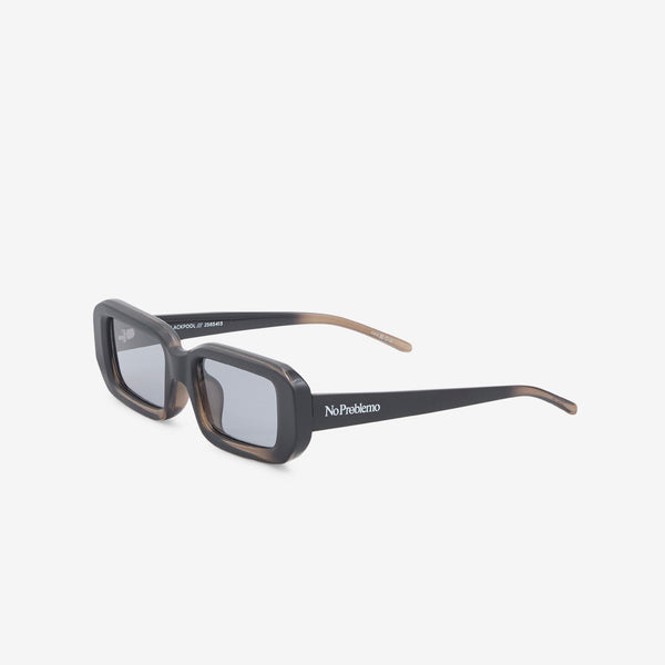 Le Specs x Blackpool Matte Black Khaki Gradient | Smoke Tint Eyewear