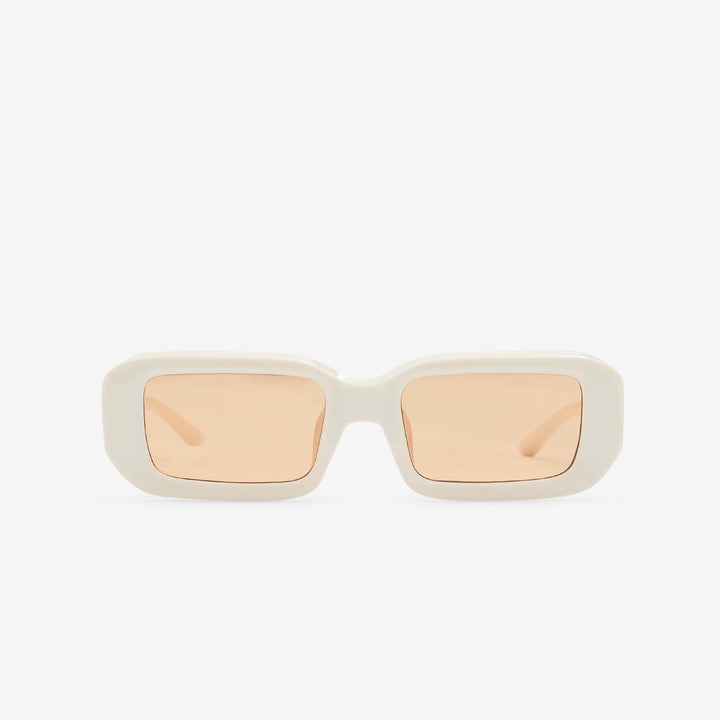 Le Specs x Blackpool Off White | Amber Tint Front