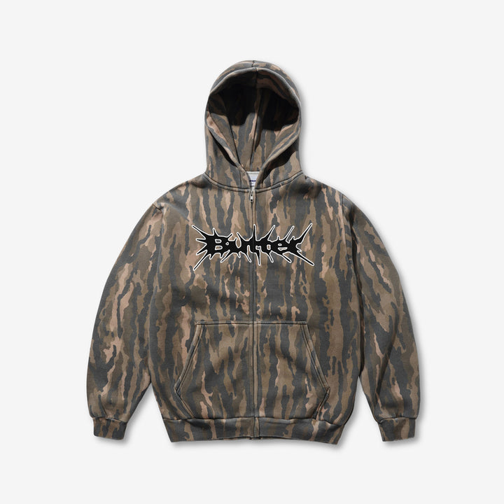 Nail Logo Zip-Thru Hood Frog Camo Front
