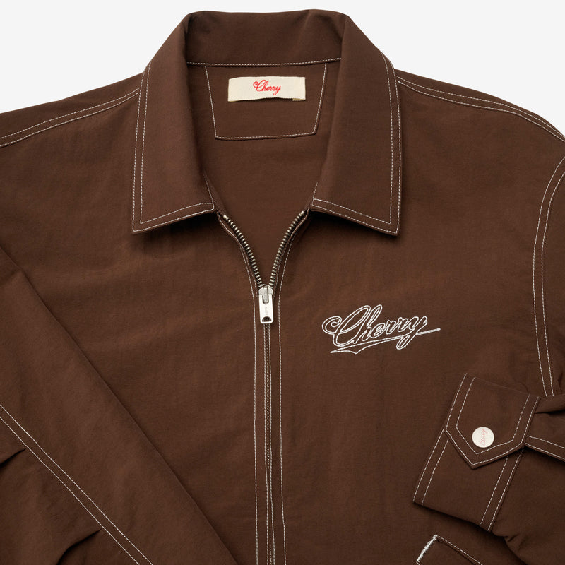 Nylon Running Jacket Mocha Brown Jackets