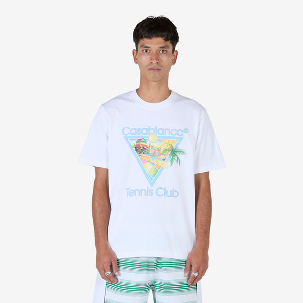 Afro Cubism Tennis Club Printed T-Shirt White