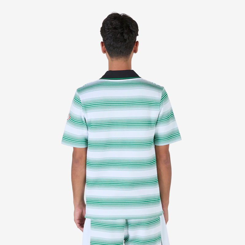 Stripe Interlock Polo Gradient Stripe Shirts