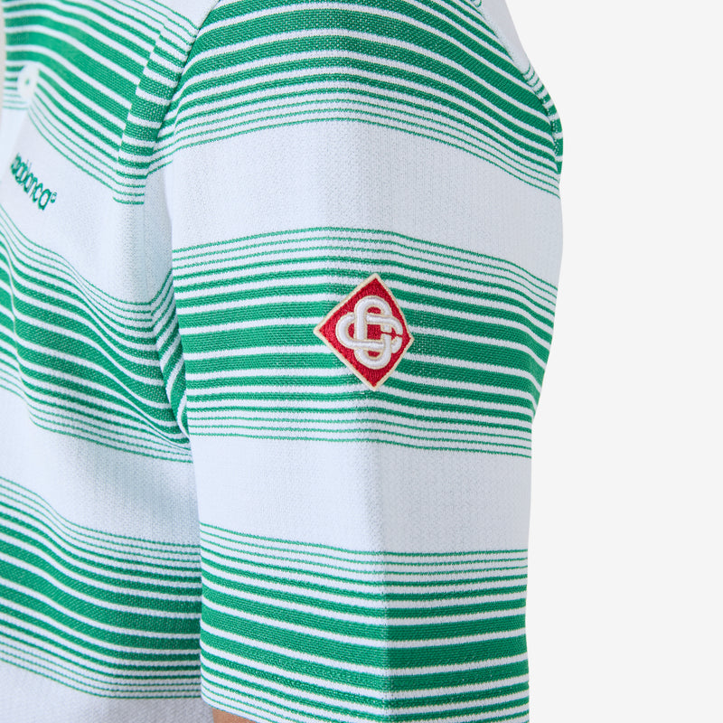 Stripe Interlock Polo Gradient Stripe Shirts