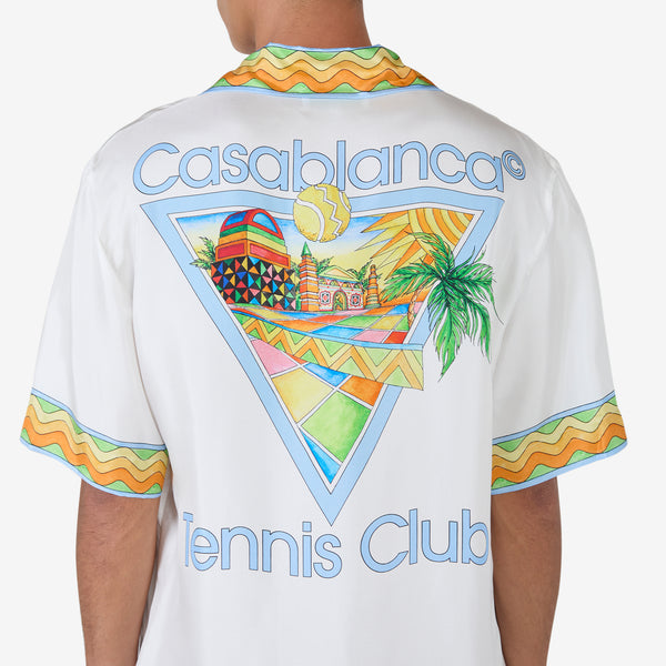 Cuban Collar Short Sleeve Shirt Afro Cubism Tennis Club