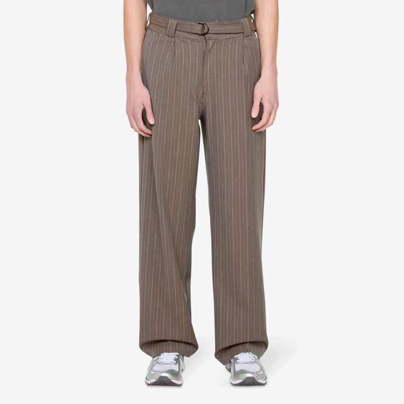 Limit Trouser Brown Pinstripe Pants
