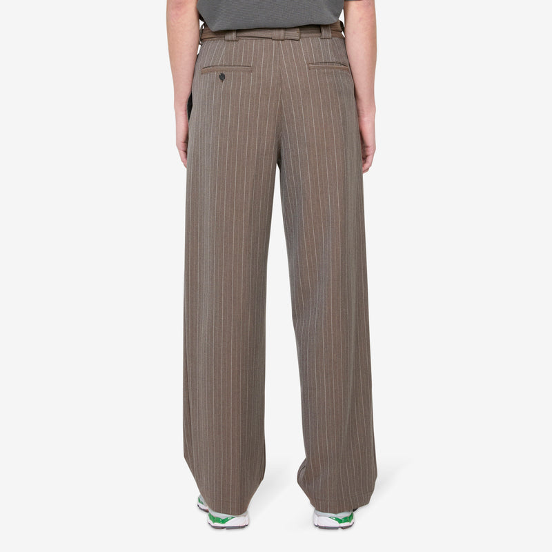 Limit Trouser Brown Pinstripe Pants
