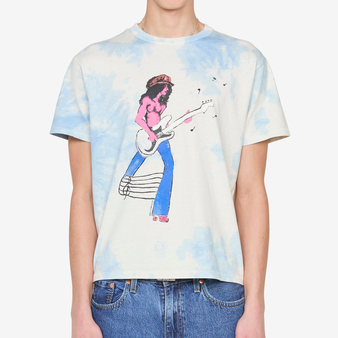 Rocker T-Shirt  White Blue Tees