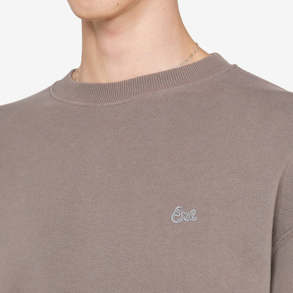 ERL Script Crewneck Sweater Taupe Jumpers