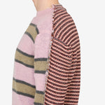 Mixed Stripe Blend Sweater Soft Pink