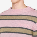 Mixed Stripe Blend Sweater Soft Pink